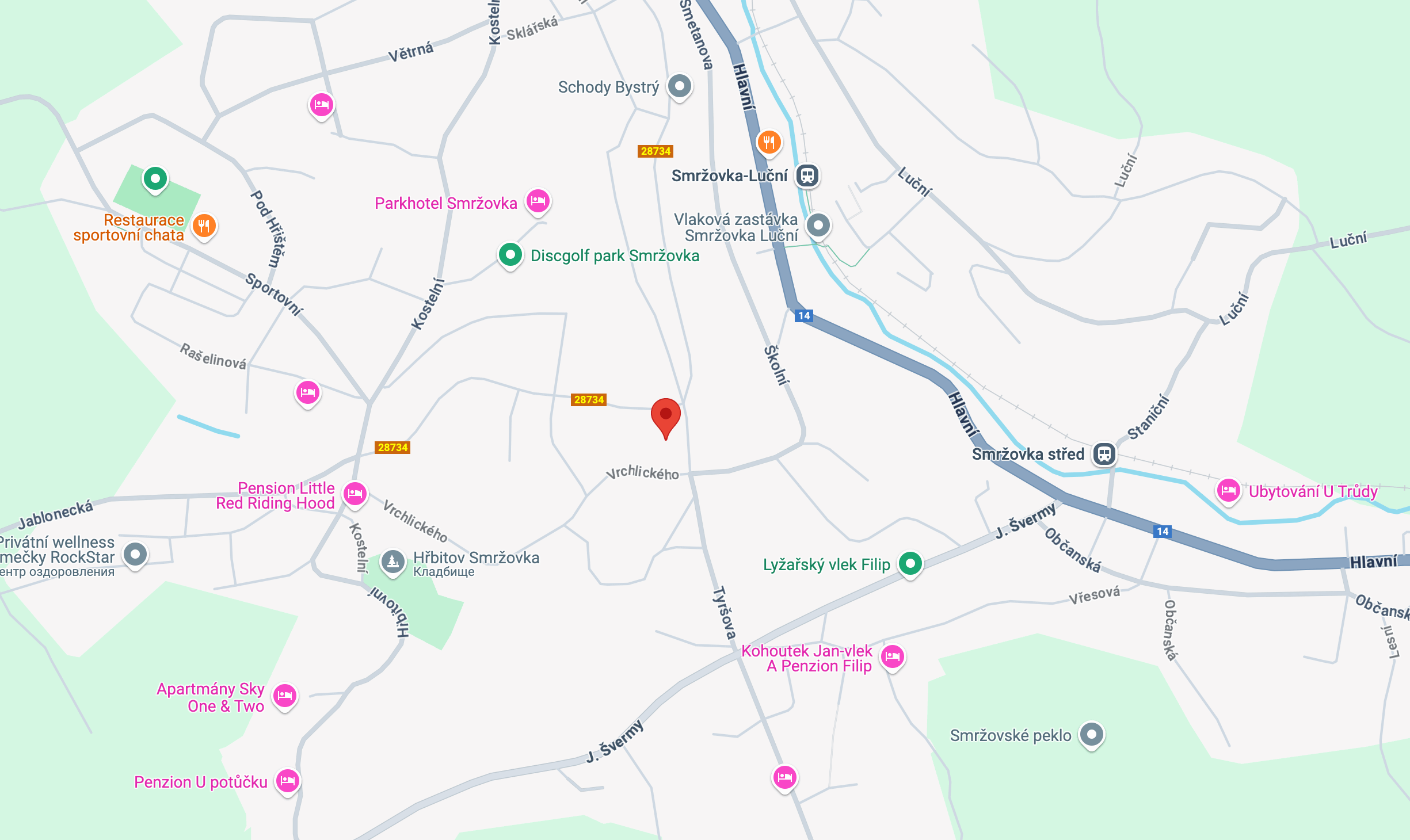 Mapa umístění kanceláře Jistota
